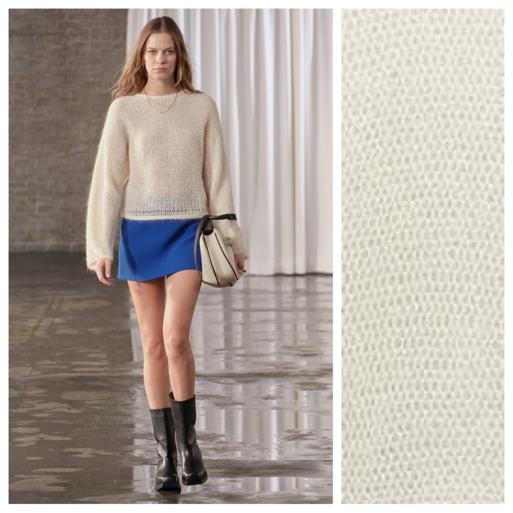 Zara Cream Crew Neck Sweater